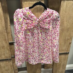 Kate Spade Pink and Yellow Blouse XS